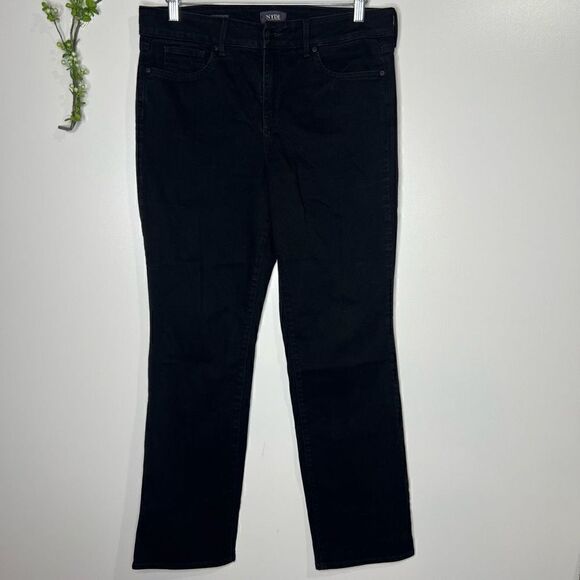 NYDJ Marilyn Straight Jeans Black - Picture 1 of 10